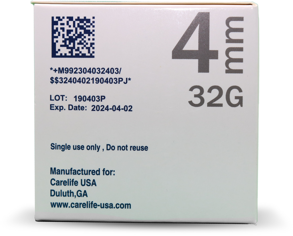 32G X 4mm Pen Needles